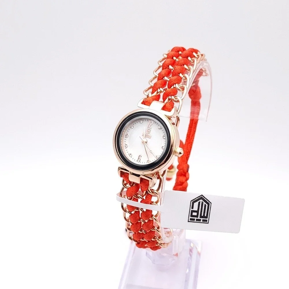 Invicta Prestige‎ MPW0299 Rose Gold Women's Watch Red Woven Strap New